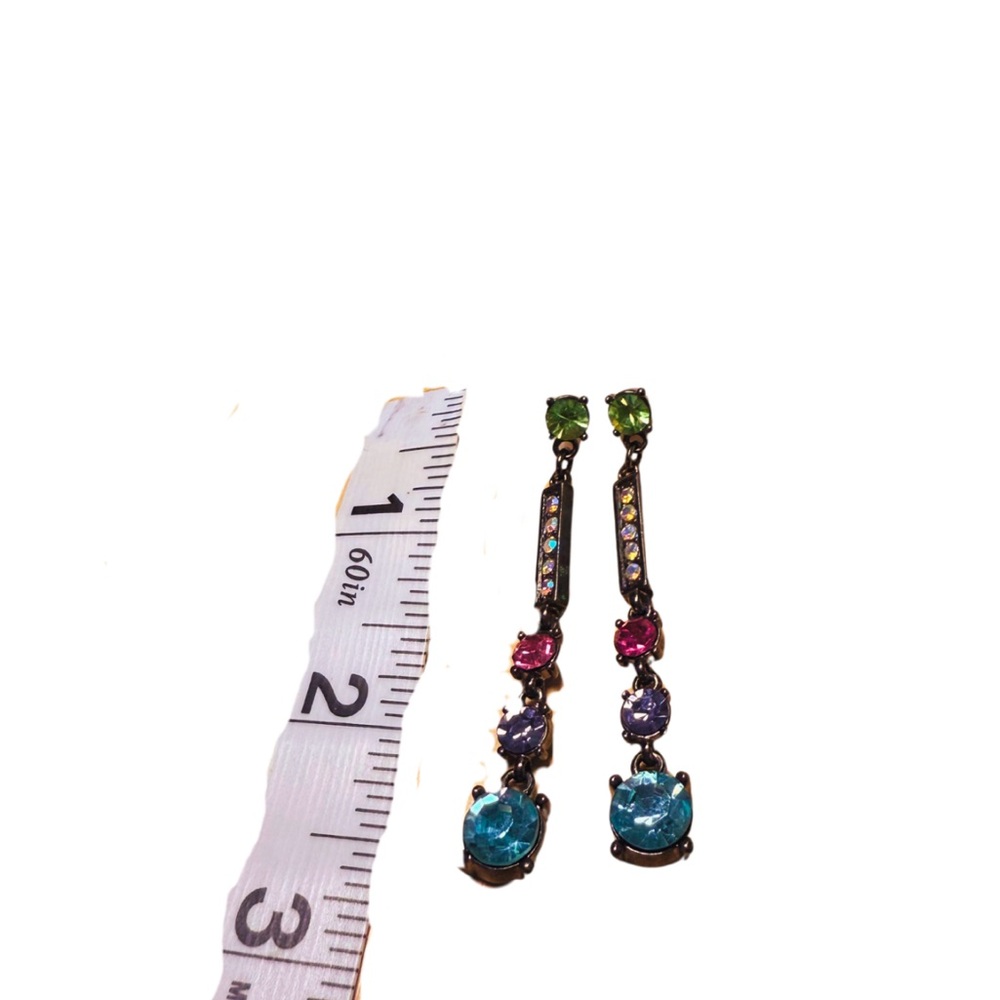Y2K vintage Elegant Multicolor Drop‎ Earrings - Picture 2 of 4